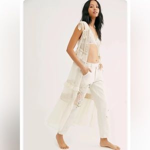 Free People x NFC Washed Ashore Lace Kimono Duster